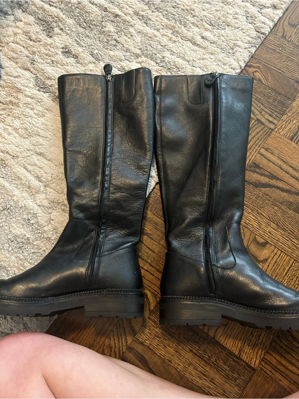 G by Guess Tan Leather Boot Interior Detail